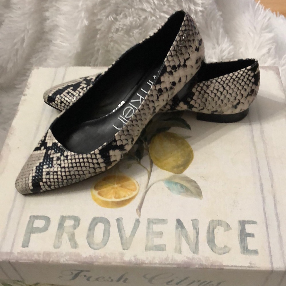 Calvin Klein Snake Skin Flats